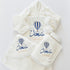 Personalised Hooded Baby Boy Bathrobe Set