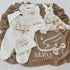 Personalised Baby Blanket Gift Set - Brown