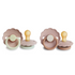FRIGG Daisy Latex Baby Pacifier 2-Pack Blush Night/Biscuit