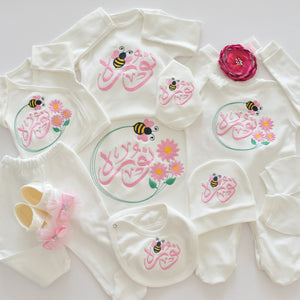 Daisy Bee Embroidery Baby Girl Set