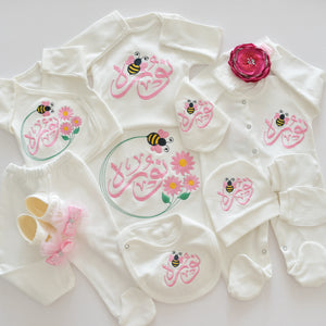 Daisy Bee Embroidery Baby Girl Set