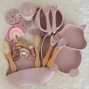 Baby Gift Box with Name- Silcone Feeding Set