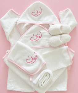 Roses Embroidery Baby Girl Set - Welcome Home Baby Set - Personalised Baby Set
