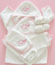 Roses Embroidery Baby Girl Set - Welcome Home Baby Set - Personalised Baby Set