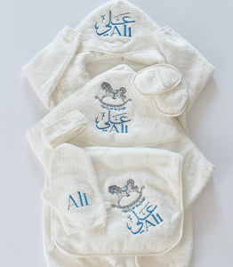 Baby Bathrobe Set 
‎هدايا مواليد بالاسم قطر 
‎تجهيزات استقبال مواليد في قطر
‎تجهيزات مواليد بالاسم في قطر
‎مطرزات اطقم مواليد في قطر
Personalized baby gifts in Qatar 
Baby gifts with baby name in Qatar 
Cute baby gifts in Qatar 
Best seller baby gifts in Qatar 
Makeup bags Qatar 
Tote bags Qatar