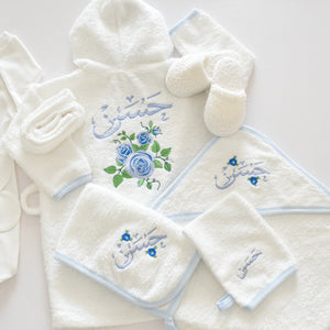 Roses Embroidery Baby Boy Set