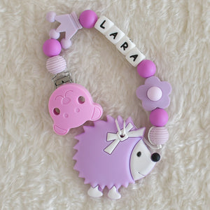 Personalised Silicone Pacifier Clip with Baby Name