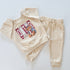 Kids Teddy Love Qatar Tracksuit - Oatmeal