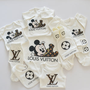 Louis Vuitton Mickey and Minnie Newborn - Tianoor Baby Set