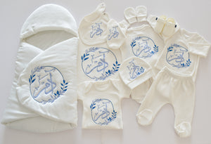 Baby Personalised Boy Set - Embroidered Baby Set