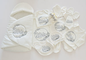 Personalised baby set with baby name in Qatar tianoor kids 