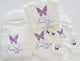 Butterfly Baby Personalised Girl Set . أطقم مواليد تطريز بالاسم في قطر