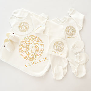 Versace Inspired Newborn Baby Set - 6 Pieces Set - Tianoor