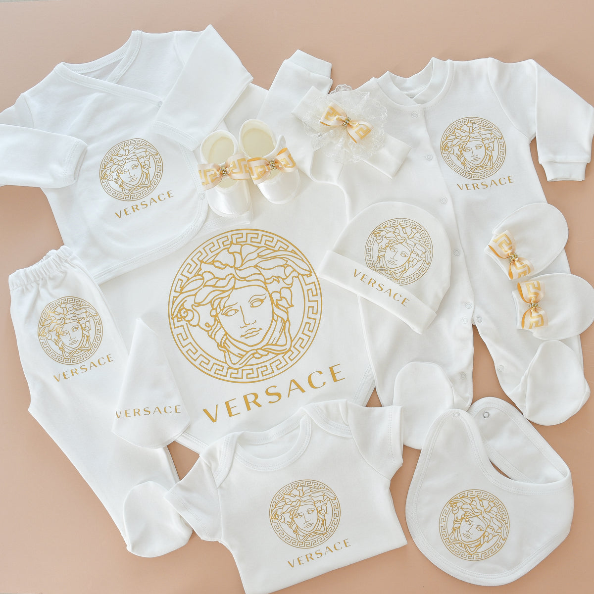 Versace Inspired Newborn Baby Set - 10 Pieces Set – Tianoor