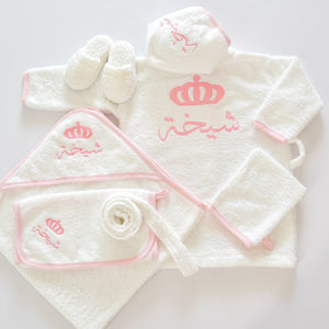 Personalised Princess Baby Girl Bathrobe Set - Tianoor
