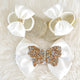 Butterfly Satin Bow Baby Girl Swarovski Shoes - Tianoor