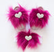 Crystal Heart Faux Fur Baby Girl Shoes - Tianoor