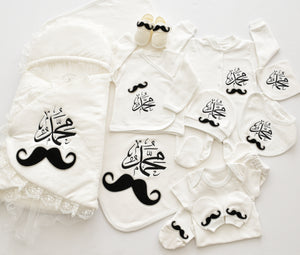 Gentleman's Mustache Baby Boy Coming Home Embroidered Set - Tianoor