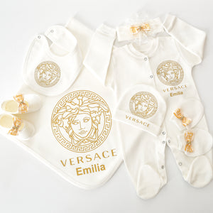 Versace Inspired Newborn Baby Set