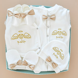 Baby Feet with Angel Wings Embroidery Set - Tianoor