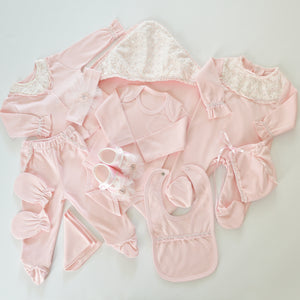 10 Piece Soft Cotton Newborn Girl Set
