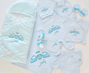 Baby Feet with Angel Wings Embroidery Set - Tianoor