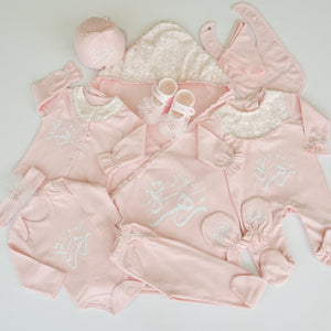 Personalised Soft Cotton Newborn Girl Set