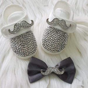 Gentleman's Mustache Baby Boy Shoes - Tianoor